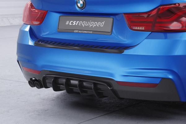 CSR Diffusor | Heckansatz mit ABE für BMW 4er F32 / F33 / F36 HA428-M Carbon Look matt strukturiert (keine Lackierung erforderlich)