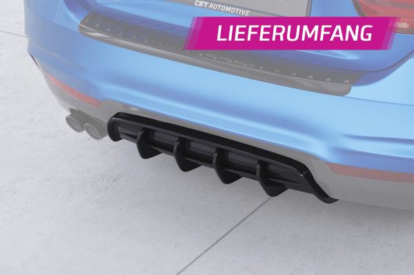 CSR Diffusor | Heckansatz mit ABE für BMW 4er F32 / F33 / F36 HA428-L Lackierung erforderlich (schwarz matt)