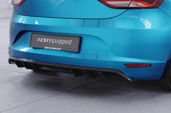 CSR Diffusor | Heckansatz mit ABE für Seat Leon 3 (Typ 5F) HA431-L Lackierung erforderlich (schwarz matt)