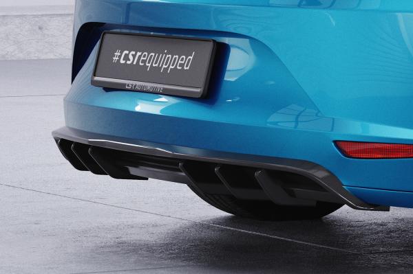CSR Diffusor | Heckansatz mit ABE für Seat Leon 3 (Typ 5F) HA431-L Lackierung erforderlich (schwarz matt)