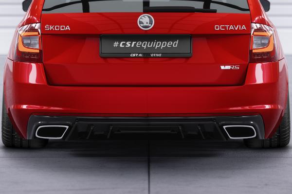 CSR Diffusor | Heckansatz mit ABE für Skoda Octavia 3 Typ 5E RS HA437-C Carbon Look Hochglanz (keine Lackierung erforderlich)