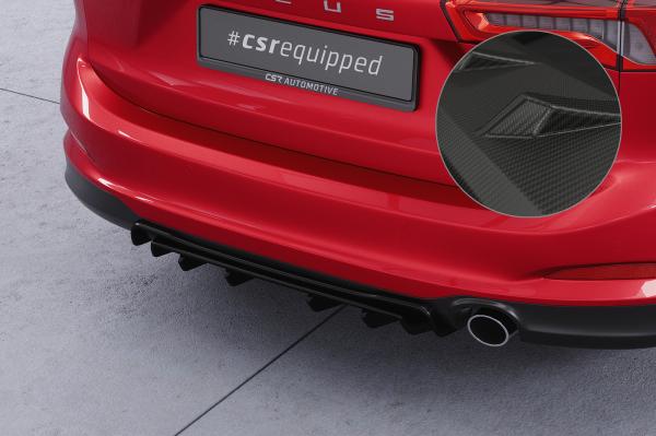 CSR Diffusor | Heckansatz mit ABE für Ford Focus MK4 Turnier HA450-M Carbon Look matt strukturiert (keine Lackierung erforderlich)