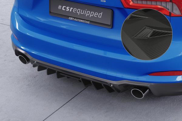 CSR Diffusor | Heckansatz mit ABE für Ford Focus MK4 Turnier HA451-M Carbon Look matt strukturiert (keine Lackierung erforderlich)
