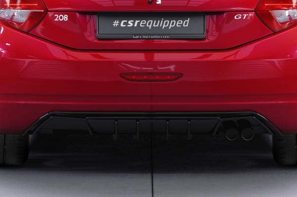 CSR Diffusor | Heckansatz mit ABE für Peugeot 208 GTi HA456-C Carbon Look Hochglanz (keine Lackierung erforderlich)