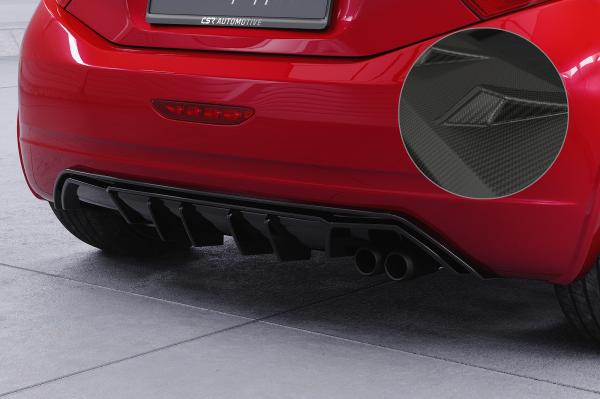 CSR Diffusor | Heckansatz mit ABE für Peugeot 208 GTi HA456-M Carbon Look matt strukturiert (keine Lackierung erforderlich)