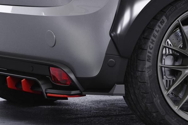 CSR Diffusor | Heckansatz mit ABE für Mini F56 Cooper SE HA462-L schwarz matt (Lackierung erforderlich)