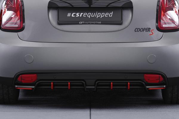 CSR Diffusor | Heckansatz mit ABE für Mini F56 Cooper SE HA463-L schwarz matt (Lackierung erforderlich)