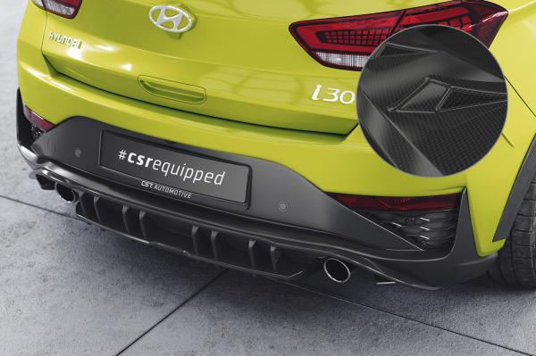 CSR Diffusor | Heckansatz mit ABE für Hyundai I30 (PD) N HA465-C Carbon Look Hochglanz (keine Lackierung erforderlich)