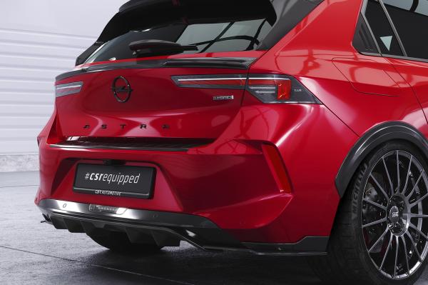 CSR Diffusor | Heckansatz mit ABE für Opel Astra L Schrägheck HA467-G Glossy schwarz glänzend (keine Lackierung erforderlich)