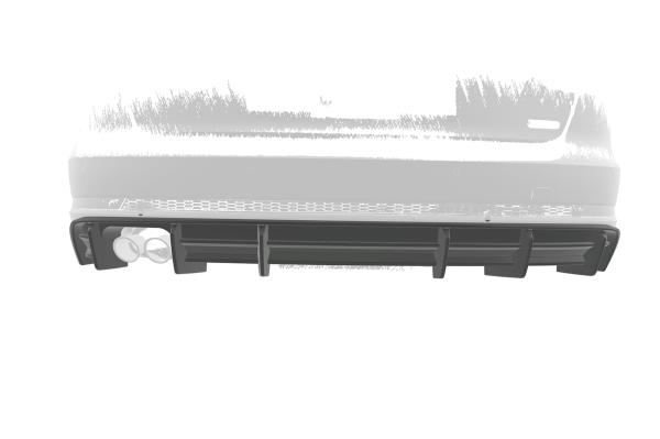 CSR Diffusor | Heckansatz mit ABE für Audi A4 B9 (Typ 8W) HA469-L Lackierung erforderlich (schwarz matt)