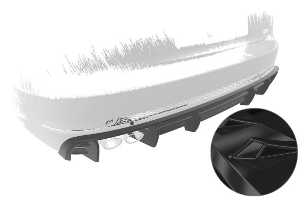 CSR Diffusor | Heckansatz mit ABE für Audi A4 B9 (Typ 8W) HA469-G Glossy schwarz glänzend (keine Lackierung erforderlich)