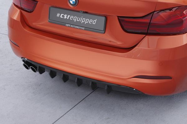 CSR Diffusor | Heckansatz mit ABE für BMW 4er (F36) Grand Coupe HA479-M Carbon Look matt strukturiert (keine Lackierung erforderlich)
