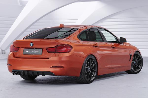 CSR Diffusor | Heckansatz mit ABE für BMW 4er (F36) Grand Coupe HA479-M Carbon Look matt strukturiert (keine Lackierung erforderlich)
