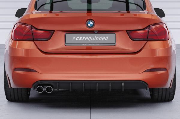 CSR Diffusor | Heckansatz mit ABE für BMW 4er (F36) Grand Coupe HA479-M Carbon Look matt strukturiert (keine Lackierung erforderlich)
