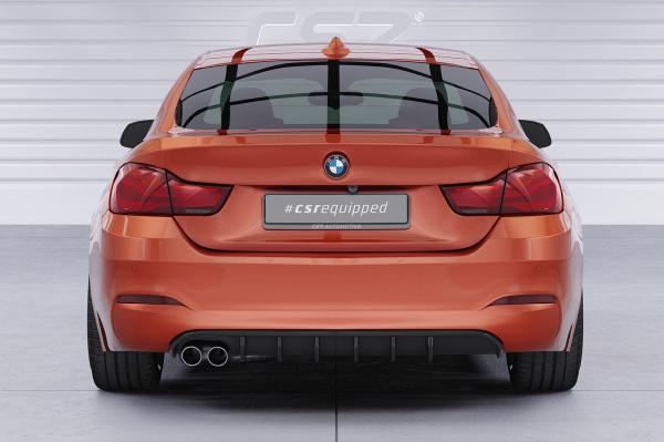 CSR Diffusor | Heckansatz mit ABE für BMW 4er (F36) Grand Coupe HA479-M Carbon Look matt strukturiert (keine Lackierung erforderlich)