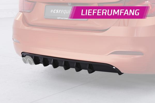 CSR Diffusor | Heckansatz mit ABE für BMW 4er (F36) Grand Coupe HA479-M Carbon Look matt strukturiert (keine Lackierung erforderlich)