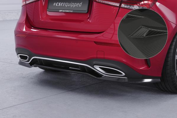 CSR Diffusor | Heckansatz mit ABE für Mercedes-Benz A-Klasse (W177) AMG-Line HA483-M Carbon Look matt strukturiert (keine Lackierung erforderlich)
