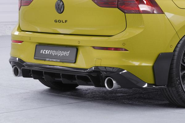CSR Diffusor | Heckansatz mit ABE für VW Golf 8  GTI HA484-G Glossy schwarz glänzend (keine Lackierung erforderlich)