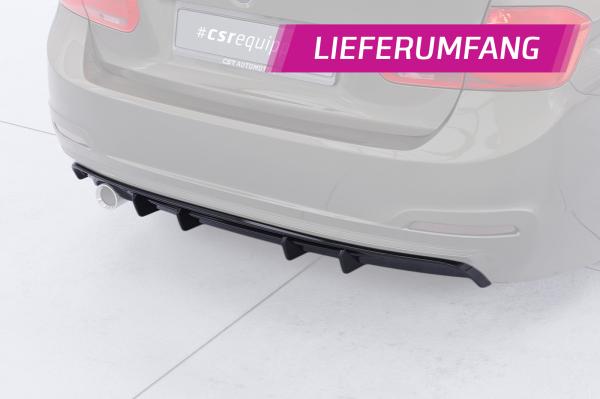 CSR Diffusor | Heckansatz mit ABE für BMW 3er F30 Limousine HA485-L Lackierung erforderlich (unlackiert)