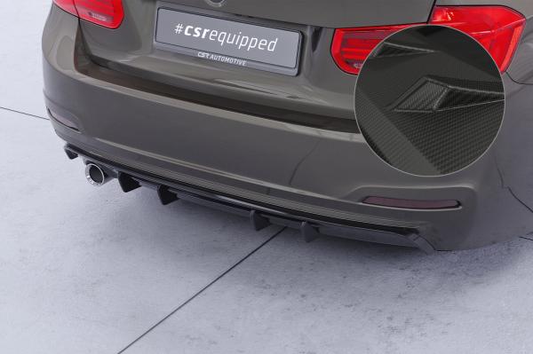 CSR Diffusor | Heckansatz mit ABE für BMW 3er F30 Limousine HA485-M Carbon Look matt strukturiert (keine Lackierung erforderlich)