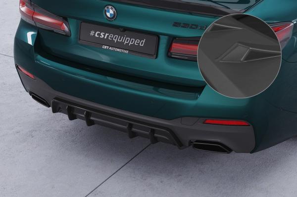 CSR Diffusor | Heckansatz mit ABE für BMW 5er G30 / G31 M-Paket HA486-M Carbon Look matt strukturiert (keine Lackierung erforderlich)