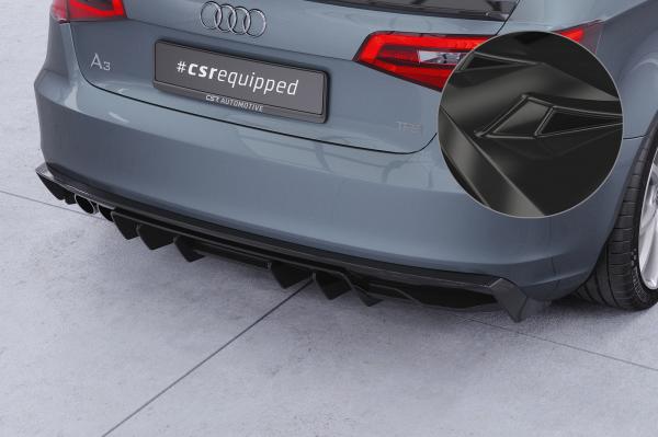 CSR Diffusor | Heckansatz mit ABE für Audi A3 8V HA493-G Glossy schwarz Hochglanz (keine Lackierung erforderlich)
