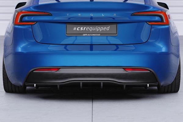CSR Diffusor | Heckansatz mit ABE für Tesla Model 3 HA496-L Lackierung erforderlich (schwarz matt)