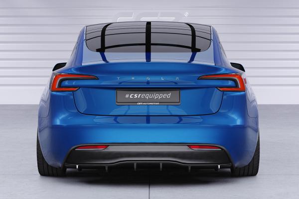 CSR Diffusor | Heckansatz mit ABE für Tesla Model 3 HA496-L Lackierung erforderlich (schwarz matt)
