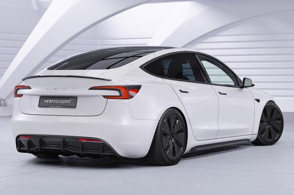 CSR Diffusor | Heckansatz mit ABE für Tesla Model 3 HA498-L Lackierung erforderlich (schwarz matt)