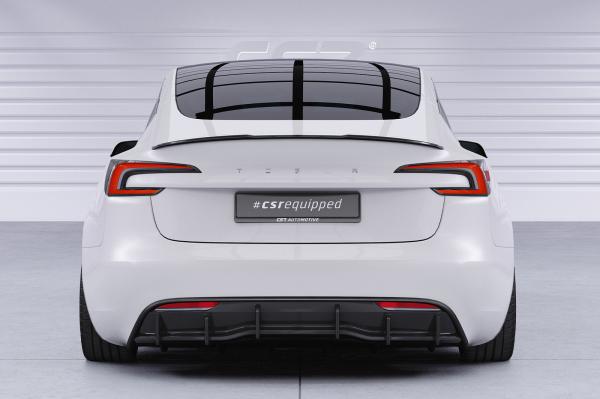 CSR Diffusor | Heckansatz mit ABE für Tesla Model 3 HA498-L Lackierung erforderlich (schwarz matt)
