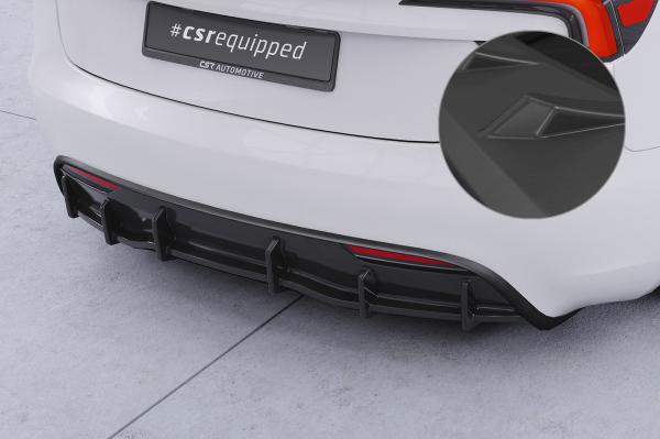 CSR Diffusor | Heckansatz mit ABE für Tesla Model 3 HA498-L Lackierung erforderlich (schwarz matt)