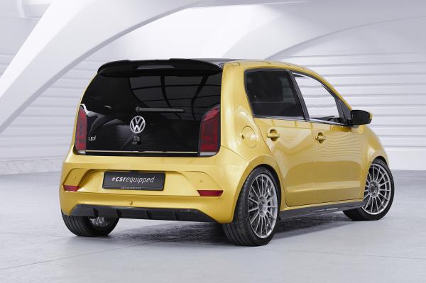 CSR Heckspoiler | Heckflügel mit ABE für VW Up! / Seat Mii / Skoda Citigo HF019-S Strukturiert schwarz matt (keine Lackierung erforderlich)