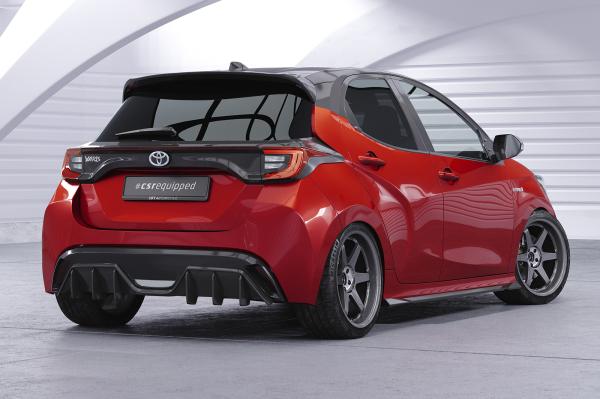 CSR Heckspoiler | Heckflügel mit ABE für Toyota Yaris 4 / Mazda 2 (XP21) HF025-L schwarz matt (Lackierung erforderlich)