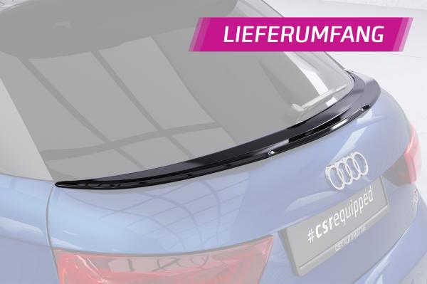 CSR Heckspoiler | Heckflügel mit ABE für Audi A1 / S1 (8X) Sportback HF102-L schwarz matt (Lackierung erforderlich)