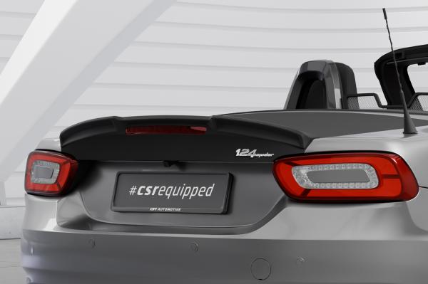 CSR Heckspoiler | Heckflügel mit ABE für Fiat 124 Spider (inkl. Abarth) HF106-L schwarz matt (Lackierung erforderlich)