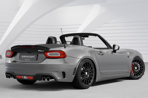 CSR Heckspoiler | Heckflügel mit ABE für Fiat 124 Spider (inkl. Abarth) HF106-L schwarz matt (Lackierung erforderlich)