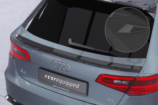 CSR Heckspoiler | Heckflügel mit ABE für Audi A3 / S3 / RS3 8V HF124-S schwarz matt strukturiert (keine Lackierung erforderlich)