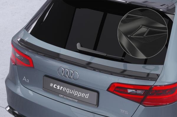 CSR Heckspoiler | Heckflügel mit ABE für Audi A3 / S3 / RS3 8V HF124-G Glossy schwarz Hochglanz (keine Lackierung erforderlich)