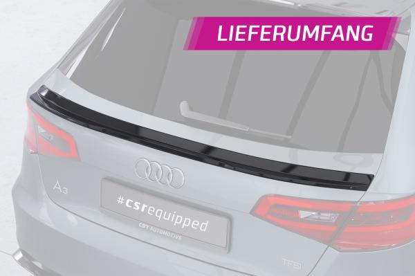 CSR Heckspoiler | Heckflügel mit ABE für Audi A3 / S3 / RS3 8V HF124-L schwarz matt (Lackierung erforderlich)