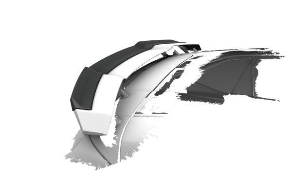 CSR Heckspoiler | Heckflügel mit ABE für Hyundai I20 (BC3) N / N-Performance HF147-L schwarz matt (Lackierung erforderlich)