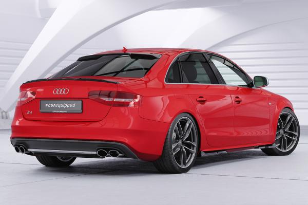 CSR Heckspoiler | Heckflügel mit ABE für Audi A4 B8 (Typ 8K) Limousine HF154-M Carbon Look matt strukturiert (keine Lackierung erforderlich)
