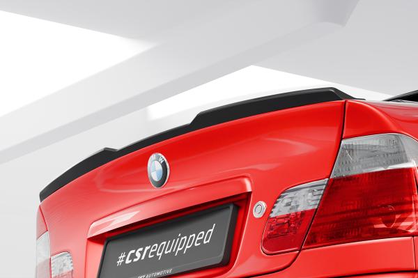 CSR Heckspoiler | Heckflügel mit ABE für BMW 3er E46 Coupe / Cabrio HF162-C Carbon Look glänzend (keine Lackierung erforderlich)