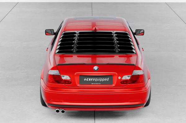 CSR Heckspoiler | Heckflügel mit ABE für BMW 3er E46 Coupe / Cabrio HF162-C Carbon Look glänzend (keine Lackierung erforderlich)