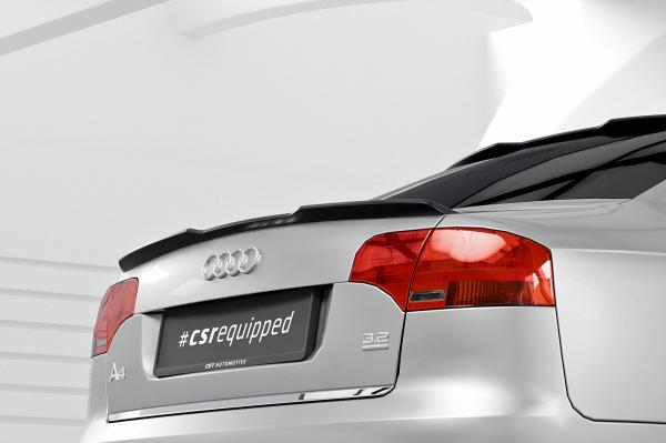 CSR Heckspoiler | Heckflügel mit ABE für Audi A4 B7 (Typ 8E) Limo HF218-C Carbon Look Hochglanz (keine Lackierung erforderlich)