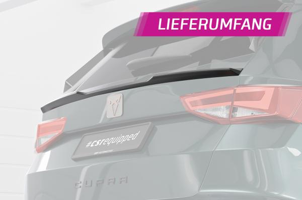 CSR Heckspoiler | Heckflügel mit ABE für Cupra / Seat Ateca HF276-S schwarz matt strukturiert (keine Lackierung erforderlich)