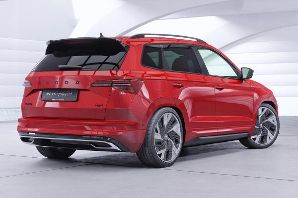 CSR Heckspoiler | Heckflügel mit ABE für Skoda Karoq Sportline HF279-G Glossy schwarz Hochglanz (keine Lackierung erforderlich)
