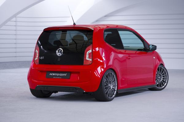CSR Heckspoiler | Heckflügel mit ABE für VW up!/ Seat Mii/ Skoda Citigo HF578-S Strukturiert schwarz matt (keine Lackierung erforderlich)