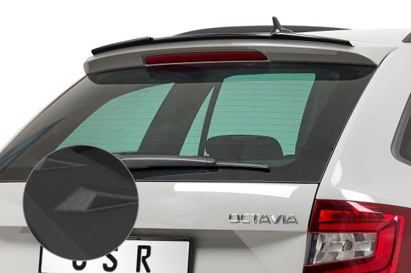 CSR Heckspoiler | Heckflügel mit ABE für Skoda Octavia III (Typ 5E) HF589-S schwarz matt strukturiert (keine Lackierung erforderlich)
