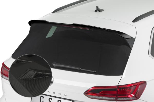 CSR Heckspoiler | Heckflügel mit ABE für VW Touareg III (Typ CR) HF608-M Carbon Look matt strukturiert (keine Lackierung erforderlich)