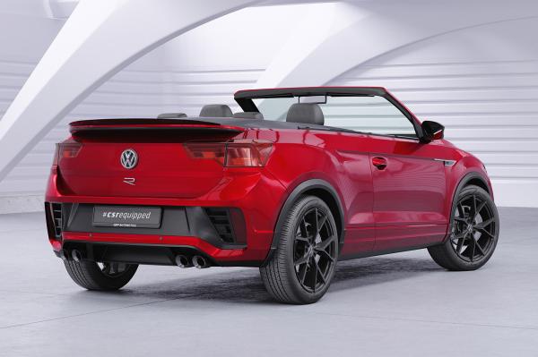 CSR Heckspoiler | Heckflügel mit ABE für VW T-Roc (Typ A1) Cabrio HF619-M Carbon Look matt strukturiert (keine Lackierung erforderlich)